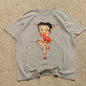 Vintage 1930s Cartoon Gal Graphic Tee - Retro Pin - Up Girl Aesthetic Shirt